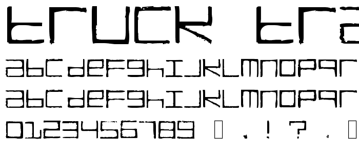 TRUCK Transmission font